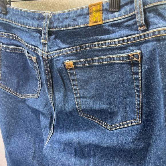 Aura by Wrangler Long Rise Sttaight Leg Jeans Womens 10L Blue Denim Western 2274 - Picture 9 of 10